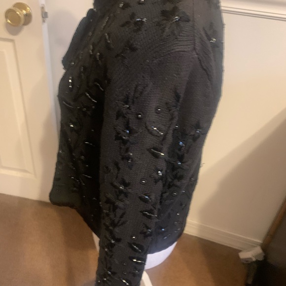 Elana Cardello Vintage Fur and Hand Embroidered Sweater/ Jacket - Picture 4 of 8